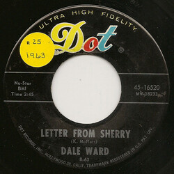 Dale Ward Letter From Sherry / Oh Julie USED VINYL 7INCH SINGLE 45 RPM