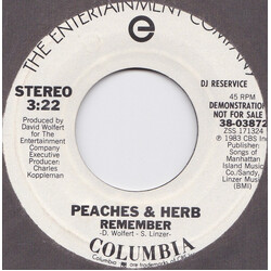 Peaches & Herb Remember Vinyl 7" USED