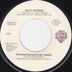 Gary Morris The Wind Beneath My Wings / Why Lady Why USED VINYL 7INCH 45 RPM