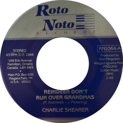 Charlie Shearer Reindeer Don't Run Over Grandmas USED VINYL 7INCH 45 RPM STEREO