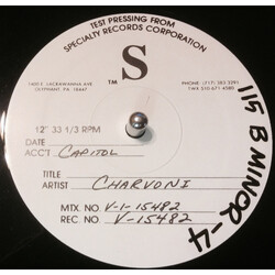 Charvoni Always There USED VINYL 12INCH SINGLE PROMO TEST PRESSING