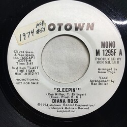Diana Ross Sleepin' USED VINYL 7INCH 45 RPM PROMO STEREO MONO