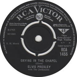 Elvis Presley / The Jordanaires Crying In The Chapel USED VINYL 7INCH 45 RPM SINGLE
