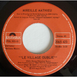 Mireille Mathieu Le Village Oublie Vinyl 7" USED