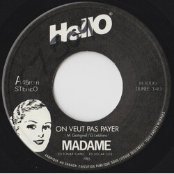 Madame (6) On Veut Pas Payer Vinyl 7" USED