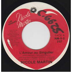 Nicole Martin L'amour Au Singulier Vinyl 7" USED
