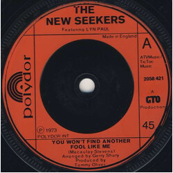 The New Seekers You Won't Find Another Fool Like Me VINYL 7" USED