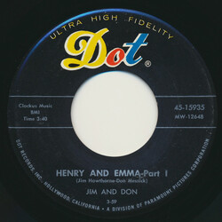 Jim And Don Henry And Emma - Part I / Henry And Emma - Part II USED VINYL 7INCH 45 RPM SINGLE