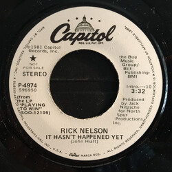 Ricky Nelson (2) It Hasn't Happened Yet USED VINYL 7INCH 45 RPM SINGLE PROMO