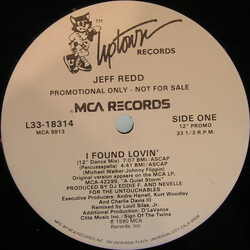 Jeff Redd I Found Lovin' USED VINYL 12INCH 33 S RPM SINGLE PROMO