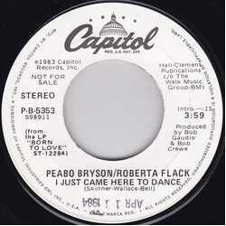 Peabo Bryson / Roberta Flack I Just Came Here To Dance Vinyl 7" USED