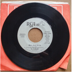 K.T. Oslin Mary And Willie USED VINYL 7INCH 45 RPM PROMO STEREO