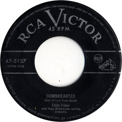 Eddie Fisher / Hugo Winterhalter Orchestra Downhearted / How Do You Speak To An Angel? USED VINYL 7INCH 45 RPM SINGLE