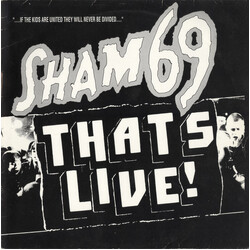 Sham 69 Thats Live! USED VINYL 12INCH 45 RPM