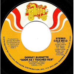 Dorsey Burnette Soon As I Touched Her Vinyl 7" USED