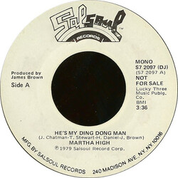 Martha High He's My Ding Dong Man Vinyl 7" USED