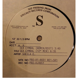 Sheila E. Sex Cymbal Vinyl 12" USED
