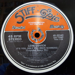 Lene Lovich It's You, Only You (Mein Schmerz) USED VINYL 12INCH 45 RPM PROMO STEREO