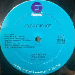 Electric Ice Last Night / Nothing Vinyl 12" USED