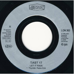 East 17 Let It Rain Vinyl 7" USED