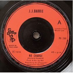 J. J. Barrie No Charge VINYL 7" USED