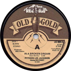 Python Lee Jackson In A Broken Dream Vinyl 7" USED