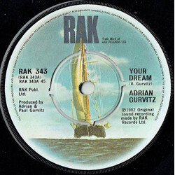 Adrian Gurvitz Your Dream USED VINYL 7INCH SINGLE 45 RPM