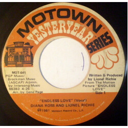 Diana Ross / Lionel Richie Endless Love USED VINYL 7INCH 45 RPM