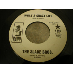 The Slade Brothers What A Crazy Life / For A Rainy Day USED VINYL 7INCH 45 RPM PROMO