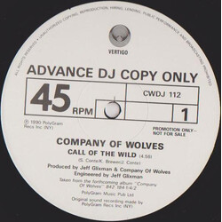 Company Of Wolves Call Of The Wild USED VINYL 12INCH PROMO