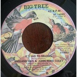 England Dan & John Ford Coley It's Sad To Belong USED VINYL 7INCH SINGLE