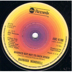 Barbara Mandrell Married But Not To Each Other USED VINYL 7INCH 45 RPM SINGLE