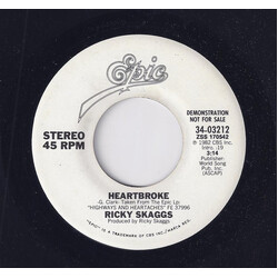 Ricky Skaggs Heartbroke USED VINYL 7INCH 45 RPM PROMO STEREO