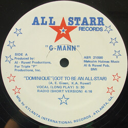 G-Mann Dominique (Got To Be An All-Star) USED VINYL 12INCH 33 S RPM