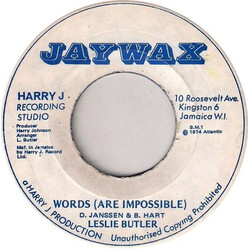 Leslie Butler Words  ( Are Impossible ) USED VINYL 7INCH 45 RPM