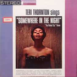 Teri Thornton Somewhere In The Night Vinyl LP USED