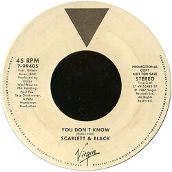 Scarlett & Black You Don't Know USED VINYL 7INCH SINGLE 45 RPM PROMO