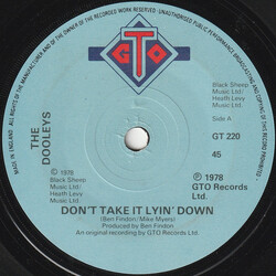 The Dooleys Don't Take It Lyin' Down USED VINYL 7INCH 45 RPM SINGLE