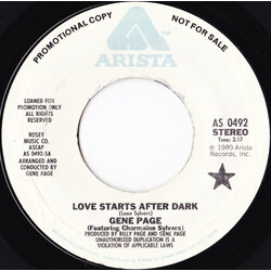 Gene Page / Charmaine Sylvers Love Starts After Dark USED VINYL 7INCH 45 RPM PROMO STEREO MONO