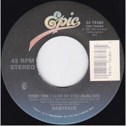 Babyface Every Time I Close My Eyes Vinyl 7" USED