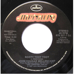 John Cougar Mellencamp Rooty Toot Toot USED VINYL 7INCH 45 RPM SINGLE PROMO STEREO