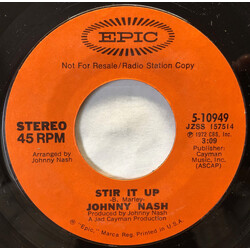 Johnny Nash Stir It Up USED VINYL 7INCH 45 RPM PROMO STYRENE STEREO
