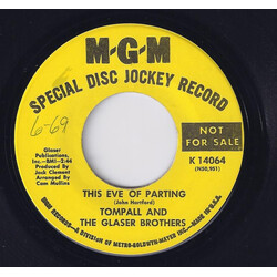Tompall Glaser & The Glaser Brothers This Eve Of Parting USED VINYL 7INCH SINGLE PROMO