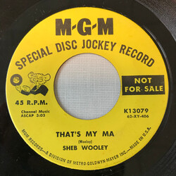Sheb Wooley That's My Ma USED VINYL 7INCH 45 RPM PROMO