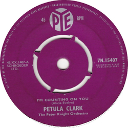 Petula Clark I'm Counting On You Vinyl 7" USED