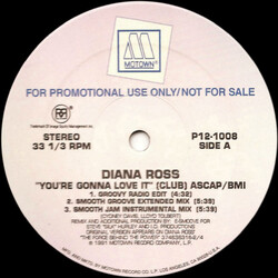 Diana Ross You're Gonna Love It (Club Mixes) USED VINYL 12INCH 33 S RPM PROMO