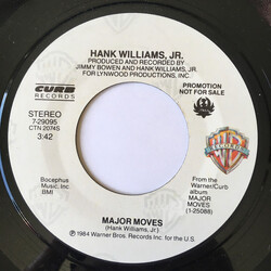 Hank Williams Jr. Major Moves USED VINYL 7INCH SINGLE PROMO STYRENE STEREO