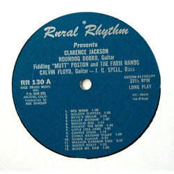 Clarence Jackson (3) Rural Rhythm Presents Clarence Jackson Vinyl LP USED