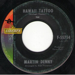 Martin Denny Hawaii Tattoo / White Silver Sands USED VINYL 7INCH 45 RPM SINGLE