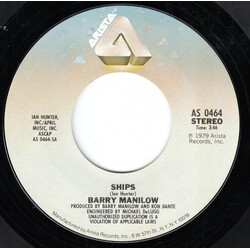 Barry Manilow Ships USED VINYL 7INCH 45 RPM SINGLE STYRENE STEREO